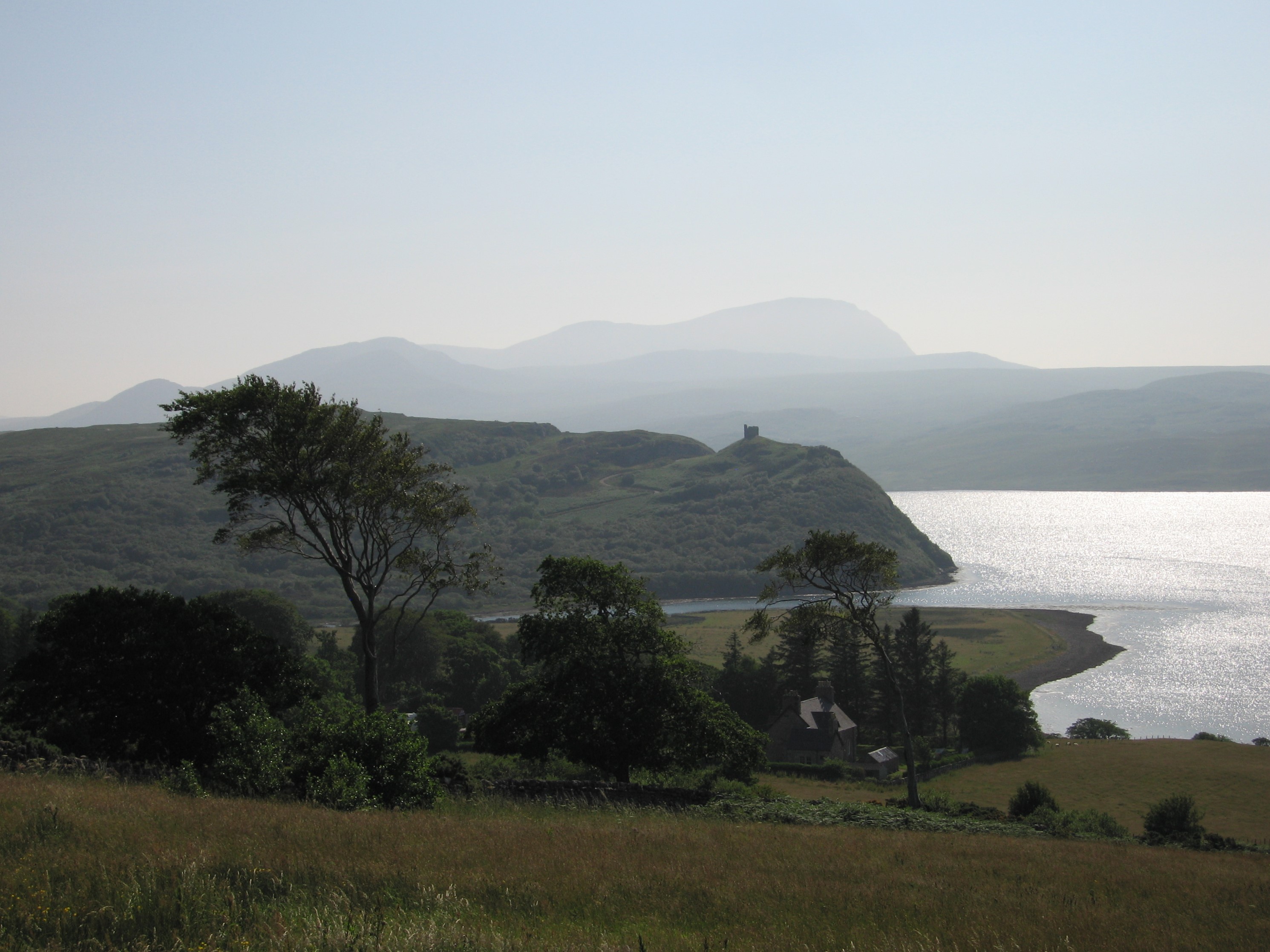 Castle Varrich with Ben Hope behind it